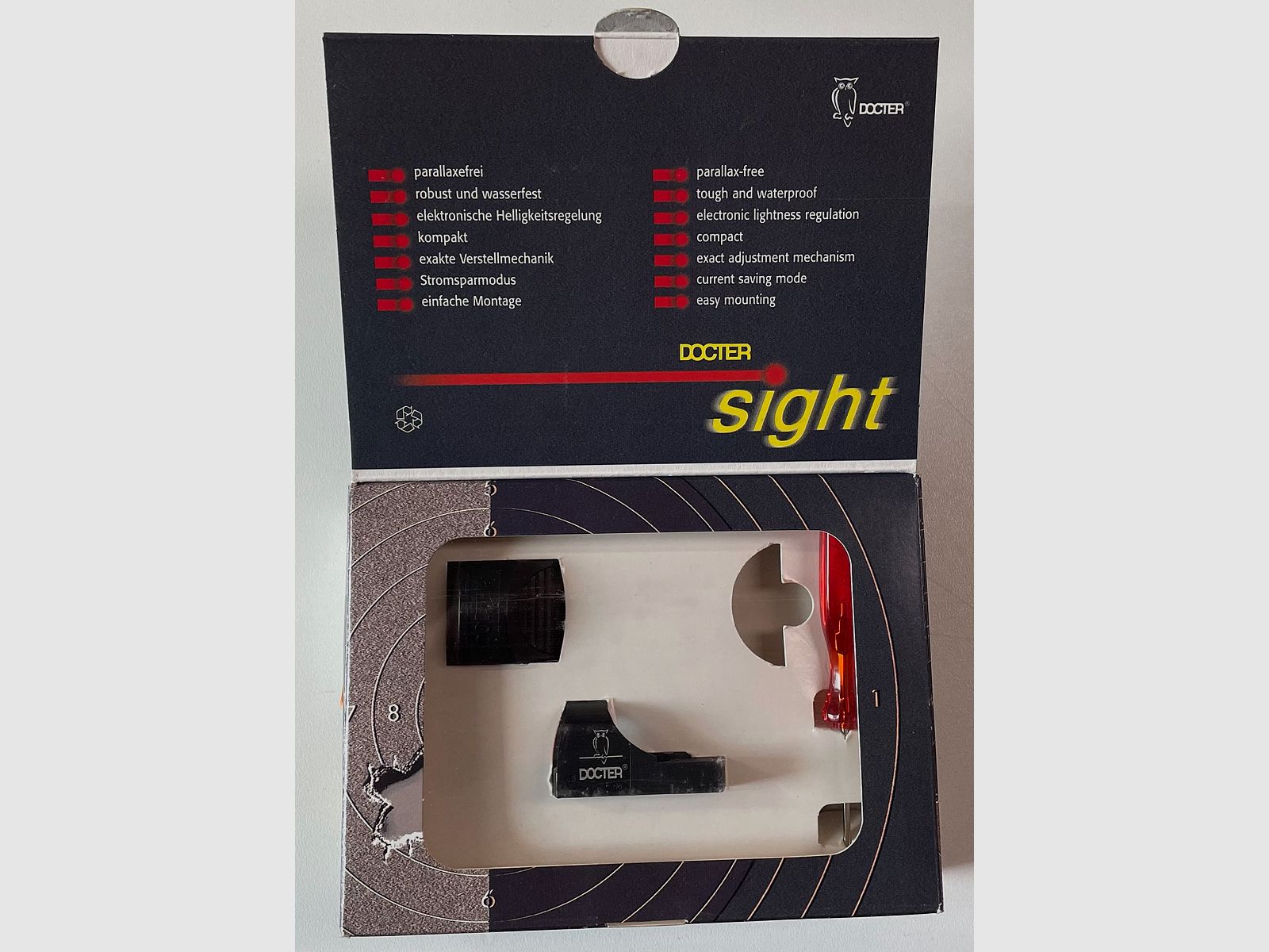 Docter sight Gebraucht mit Funktion Jagd und Sport mit Schraubendreher und Abdeckung V439