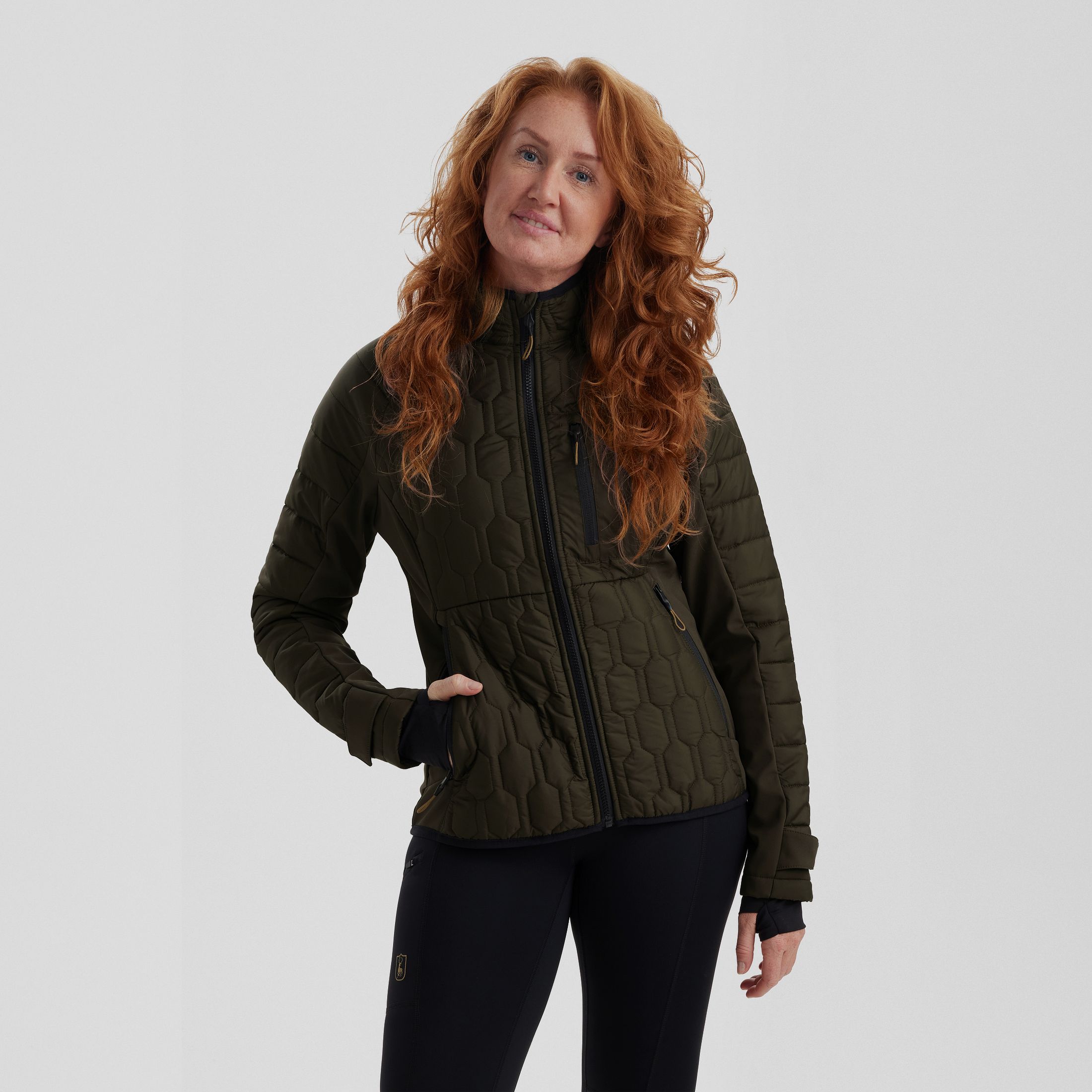Lady Mossdale gewatteerde jas - Forest Green - Damesmaat: 36