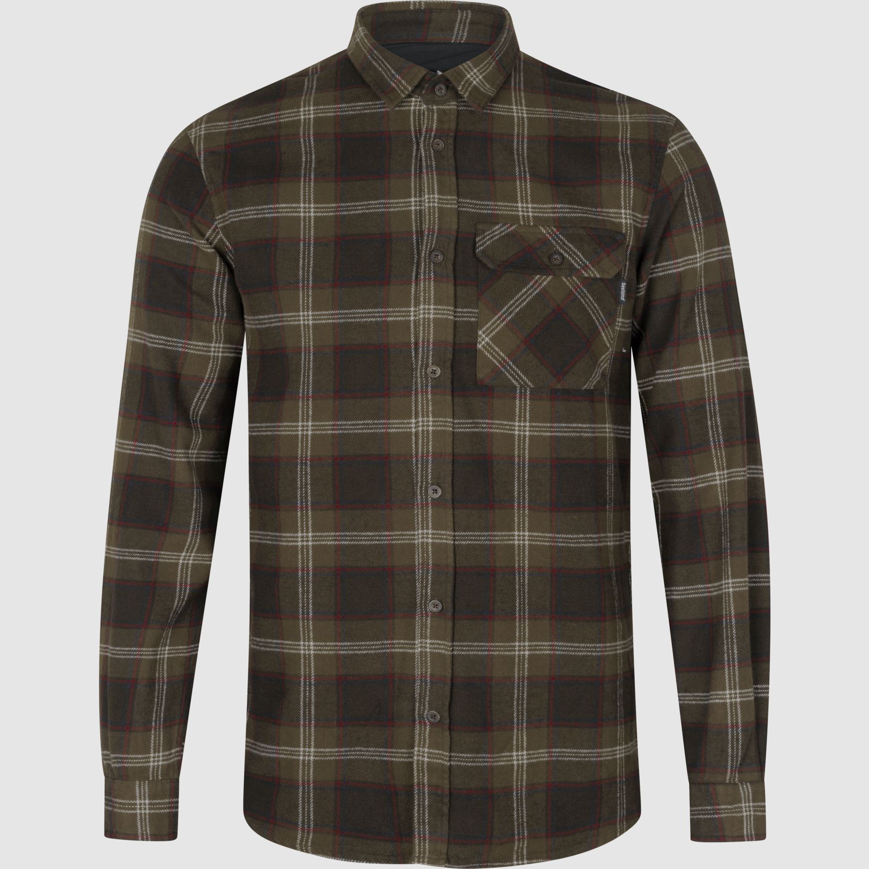 Seeland Glen Flannel Shirt Men Pine Green Check M