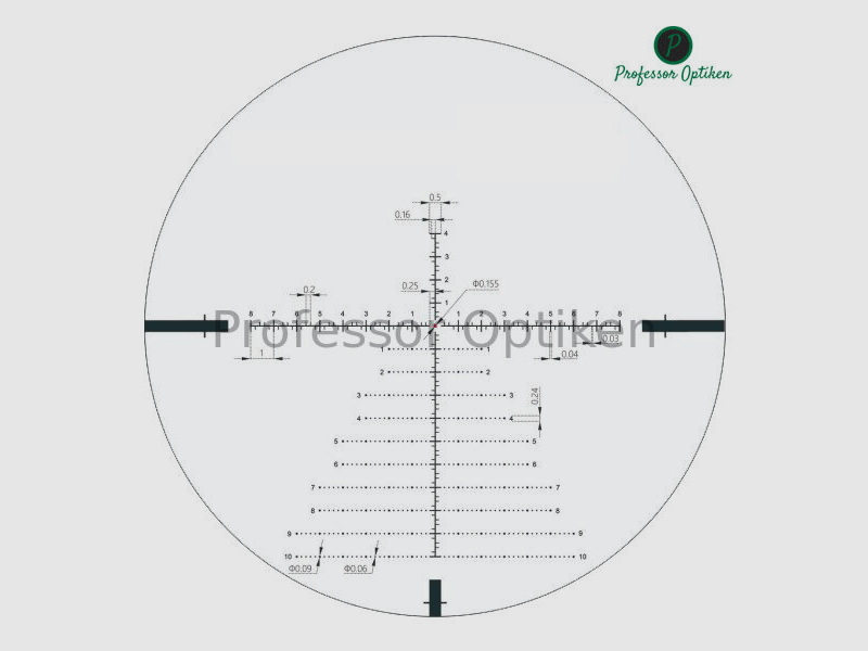Professor Optiken Müritz - 4-24x56 HD FFP, 34mm buis, ILEX 1 kruisje