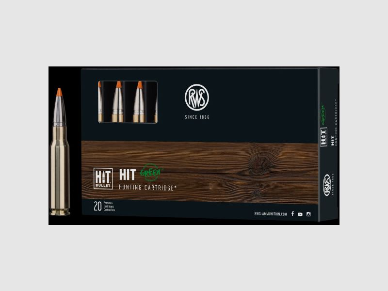 RWS .308Win 165grs HIT 20STK Munition bleifrei