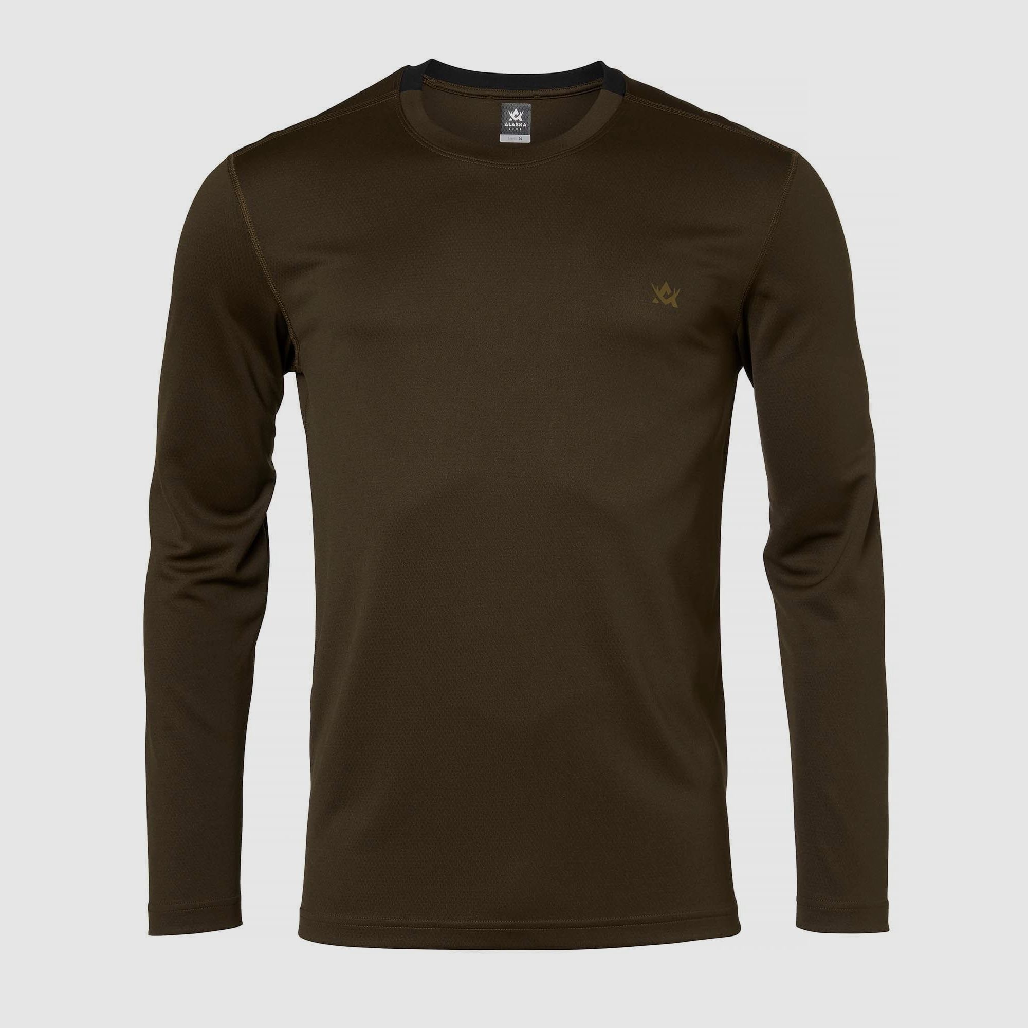 Alaska 1795 CoolDry L/S T-Shirt Herren Solid Brown 3XL