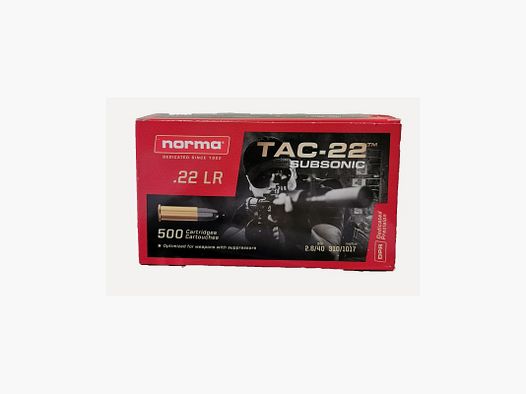 NORMA TAC 22LR SUBSONIC - 40GR
