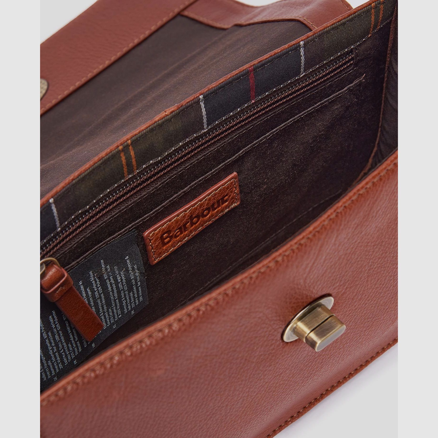 Barbour Tartan Leder-Handtasche Isla