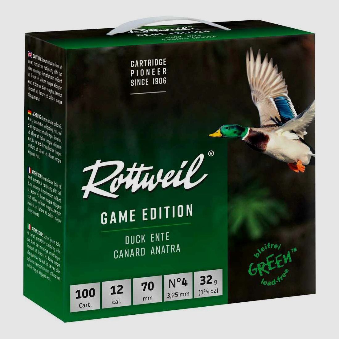 Rottweil Game Edition Anatra 32g - 3,25mm - 100Pz