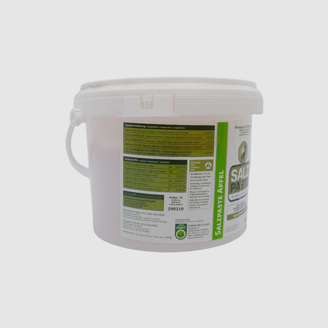 Eurohunt Pasta di Sale Mela 2kg Accessori per Caccia, immagine 2 di 3