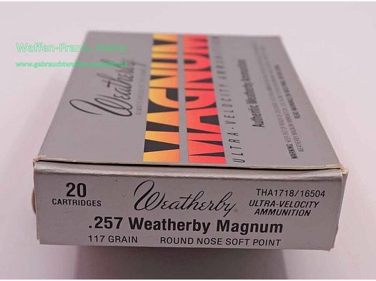 Weatherby - USA Cartouches de fusil .257WBY.Mag
