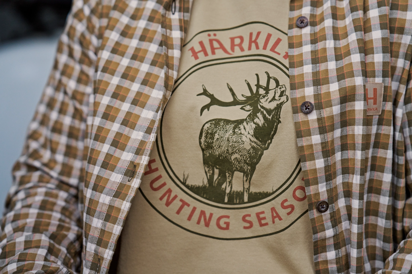 Koszulka damska Härkila Stag Badge S/S - Sand, zdjęcie 6 z 7