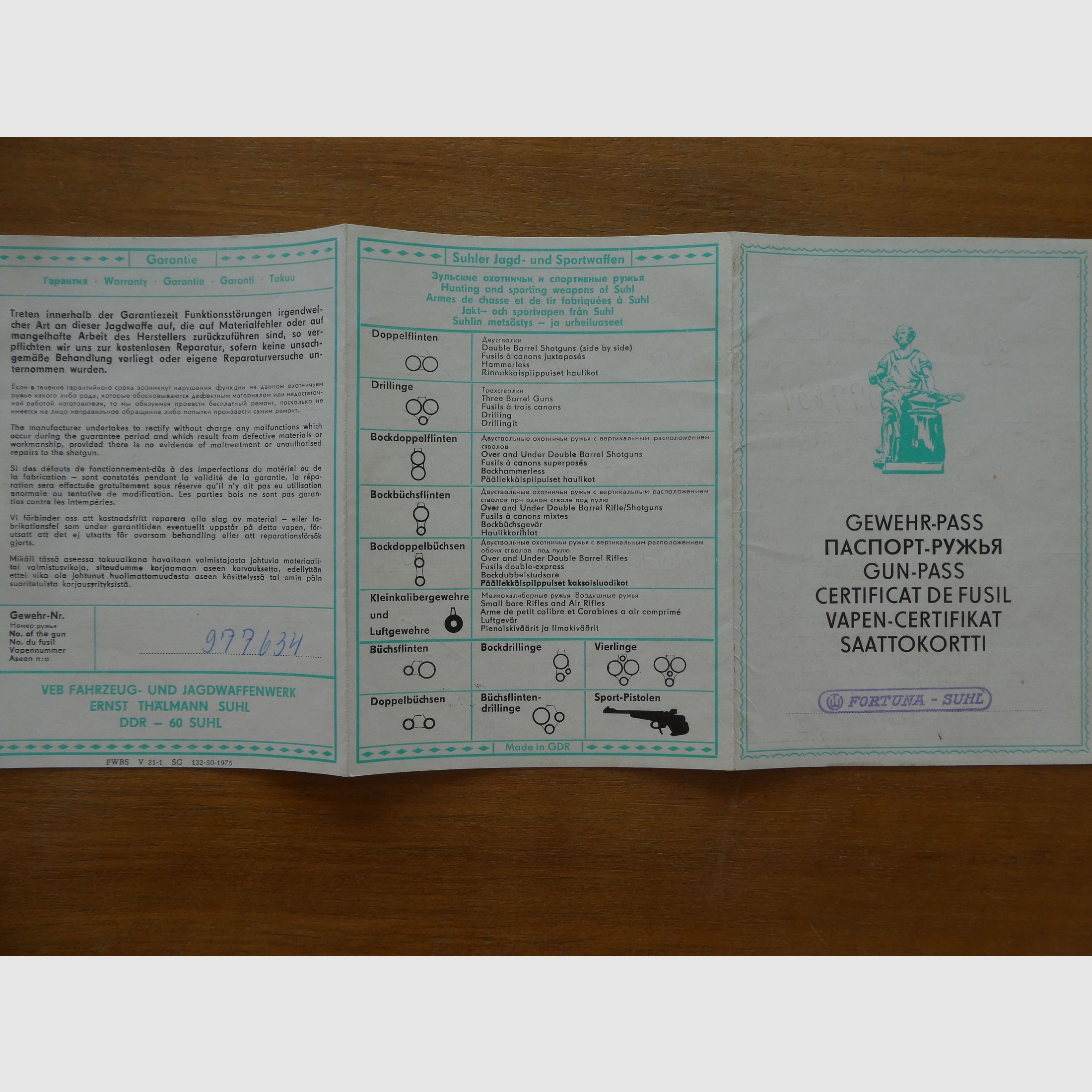 Suhler Drilling Mod 32 im Kaliber 16/70 und 7x57R, Q1 gestempelt