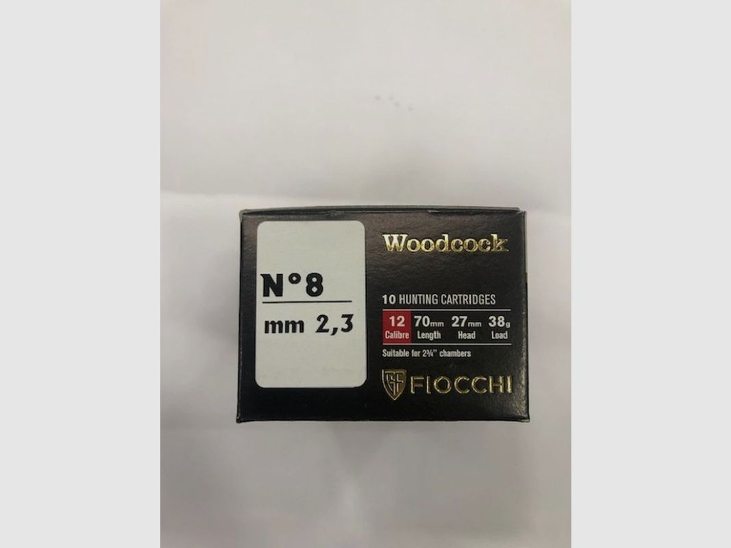 FIOCCHI CARTUCHOS C12 PB 8 WOODCOCK, imagen 2 de 2