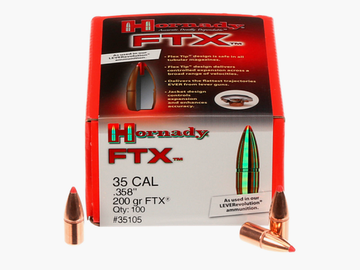 .358 Geschosse Hornady FTX 200 gr VE100