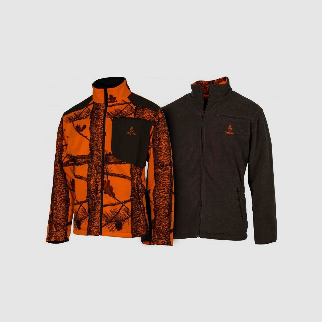 Giacca con cappuccio Sherpa Treeland Camo Arancione, immagine 2 di 6