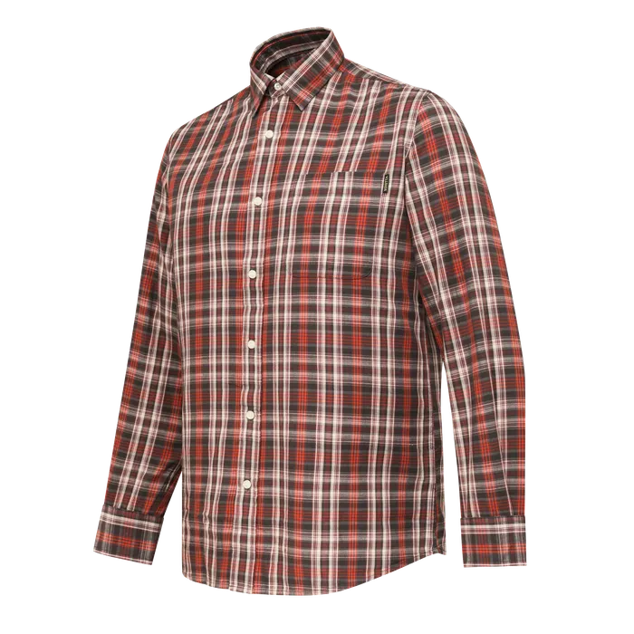 Beretta Shirt Bryggen in Red Ember Check