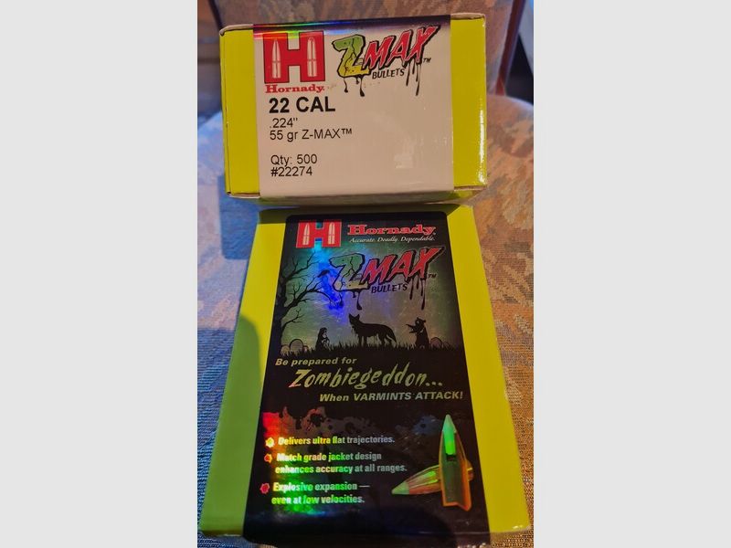 Hornady Geschosse Z-Max Zombiegeddon .224 55gr # 22274