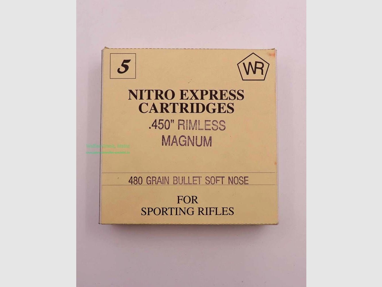 Wolfgang Romey Belgium Rifle Cartridges .450 Rimless Magnum/Rigby