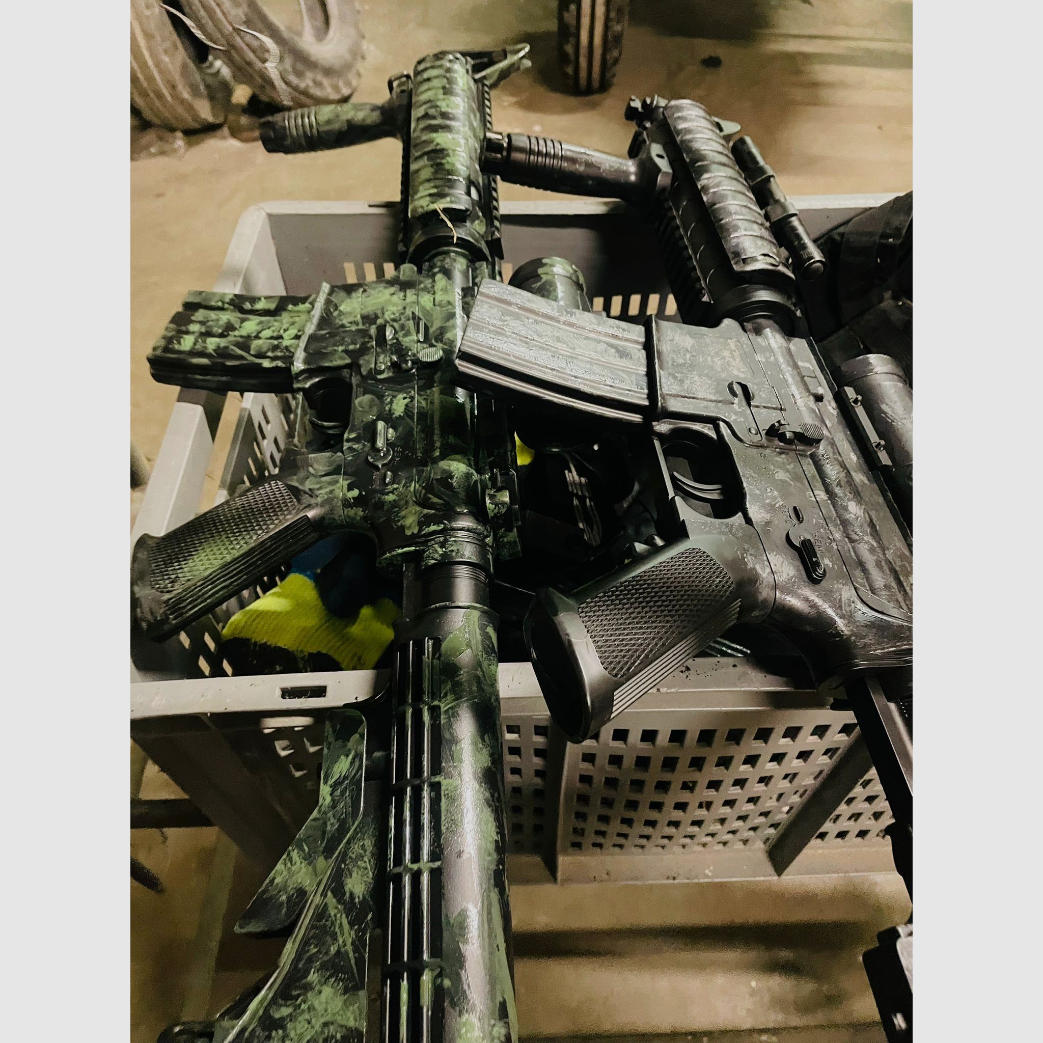 M4 AEG Softair 0.5J GSG Sport-Serie Noir-Gris-Blanc Camouflage