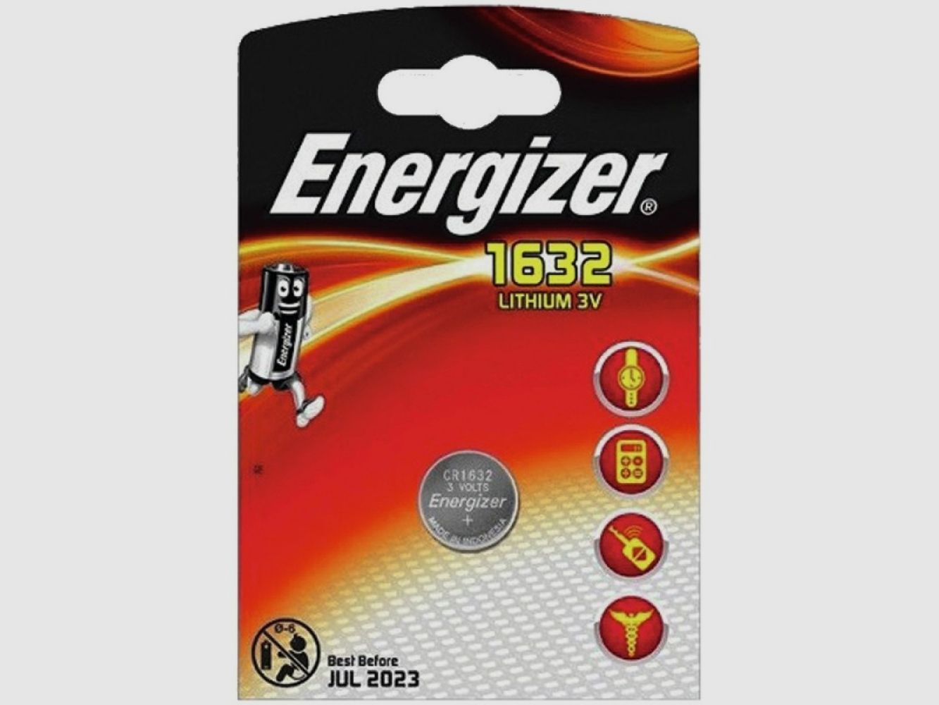 Energizer Knopfbatterie 3,0V CR1632 Lithium Blister à 1 Stk.