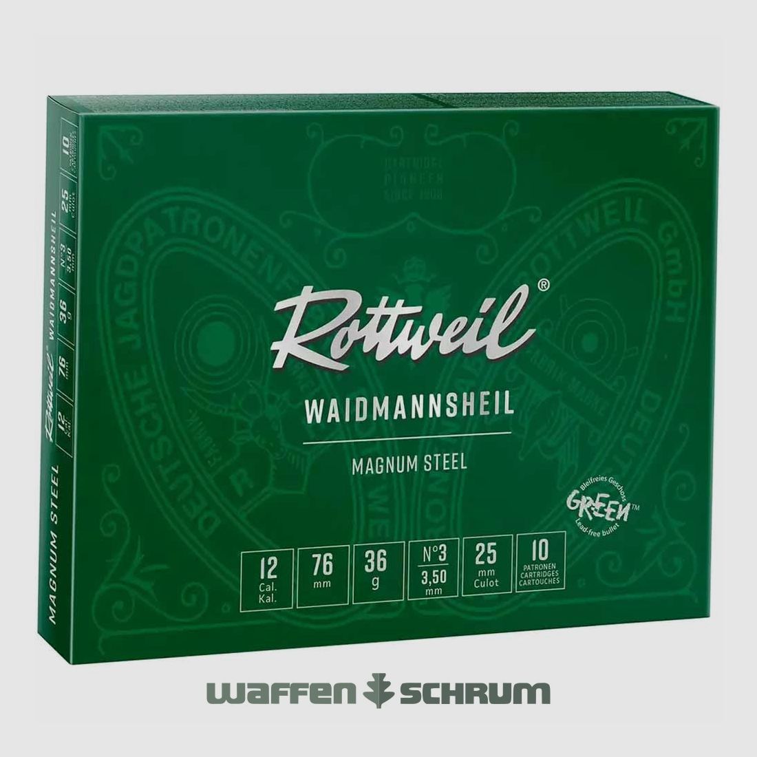 Rottweil Waidmannsheil Magnum Steel 12/76 3,0mm - 36g