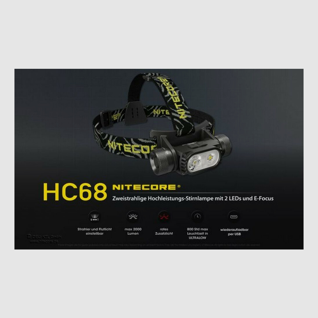 Nitecore Stirnlampe HC68