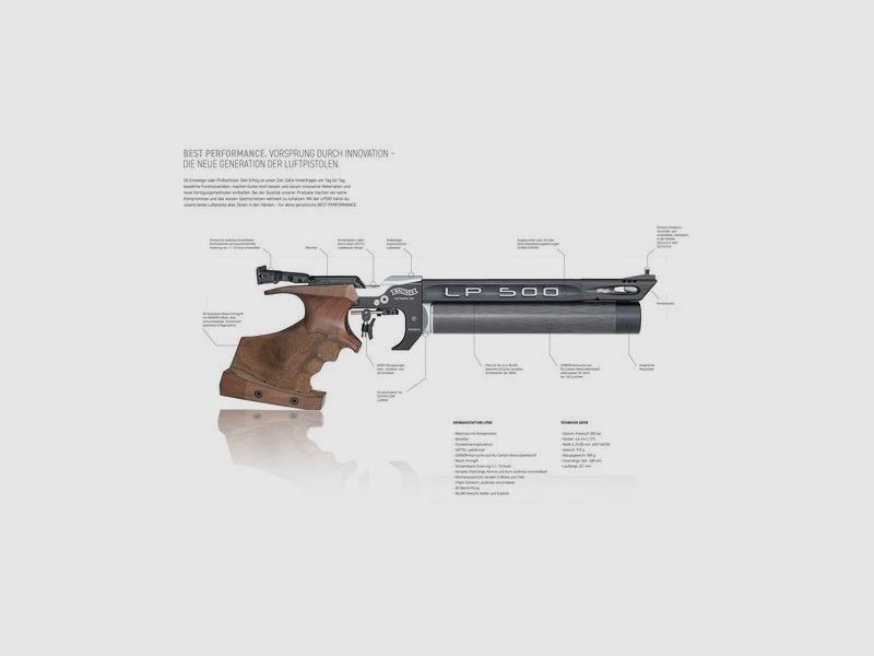 WALTHER Pistool LP500 EXPERT XP BLUE ANGEL M-Trigger 2905817M_0010, afbeelding 2 van 5