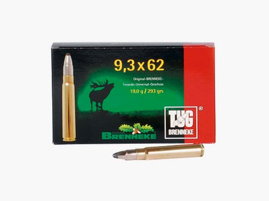 Brenneke 9.3x62 293GR TUG 20 cartridges