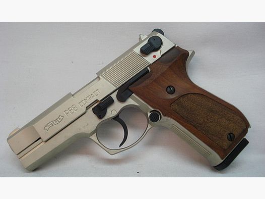 P88 Cal.9mm P.A.K. - nichel/manico in legno