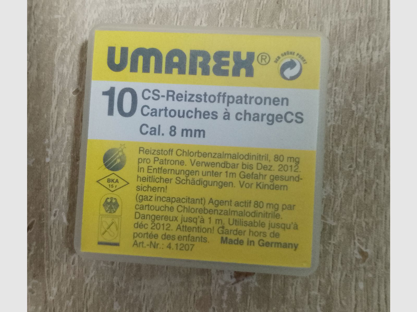 Umarex CS Gaspatronen Kal. 8 mm Knall
