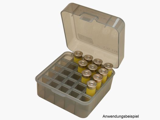 MTM Patronenbox 25 stuks, Kal.12 en Kal.20