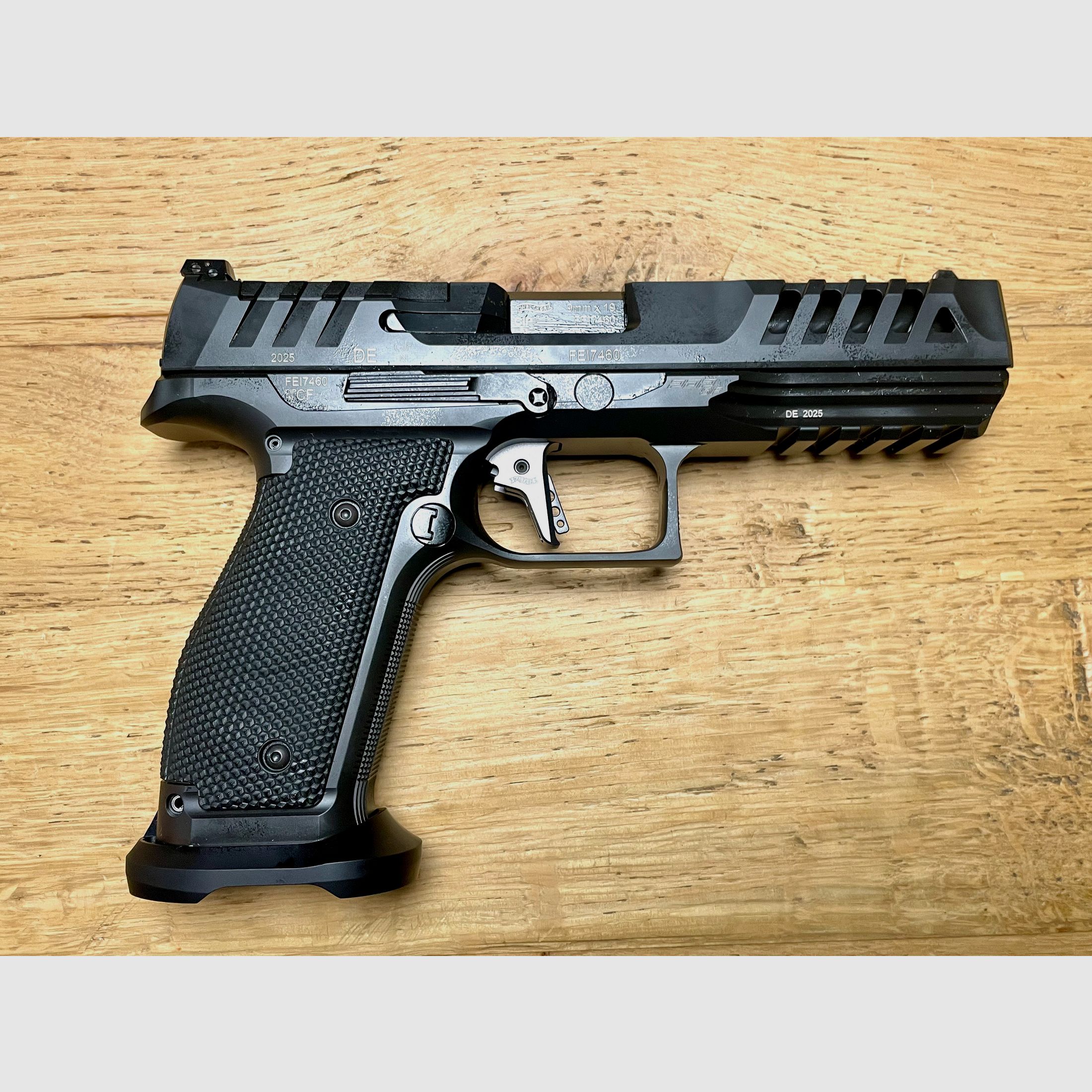 Walther Pistole PDP Stahlrahmen Vollgröße Match 9mm Optik bereit