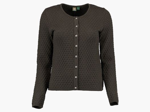 Gipfelstürmer Damenstrickjacke Rundhals Dunkelgrün