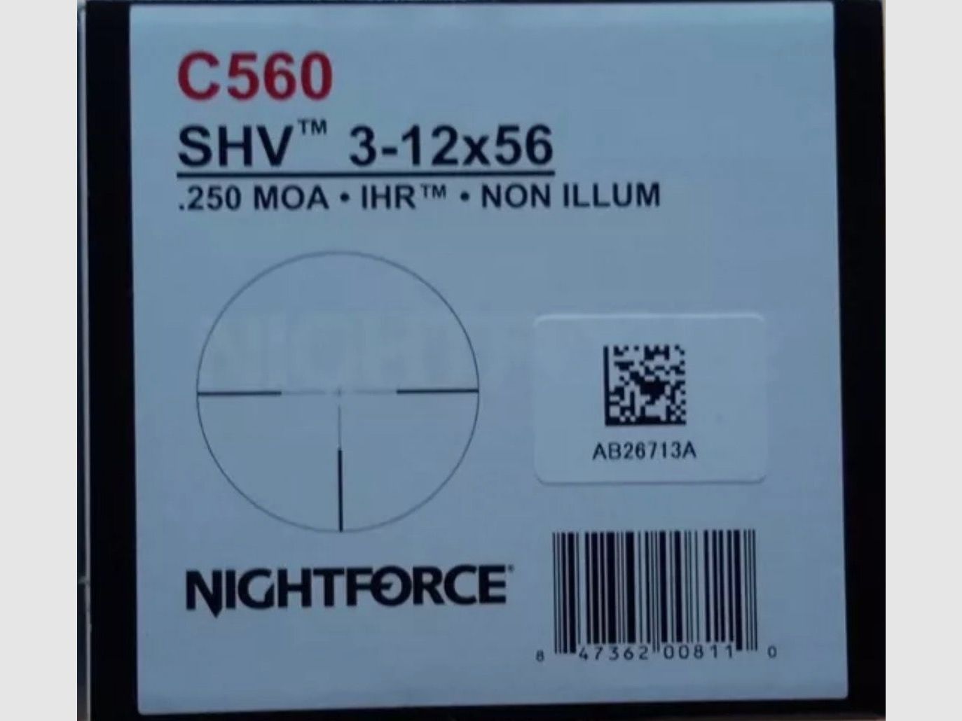 Nightforce SHV 3-12x56 Zielfernrohr NEU/OVP Steiner Schmidt Bender Zeiss Leica