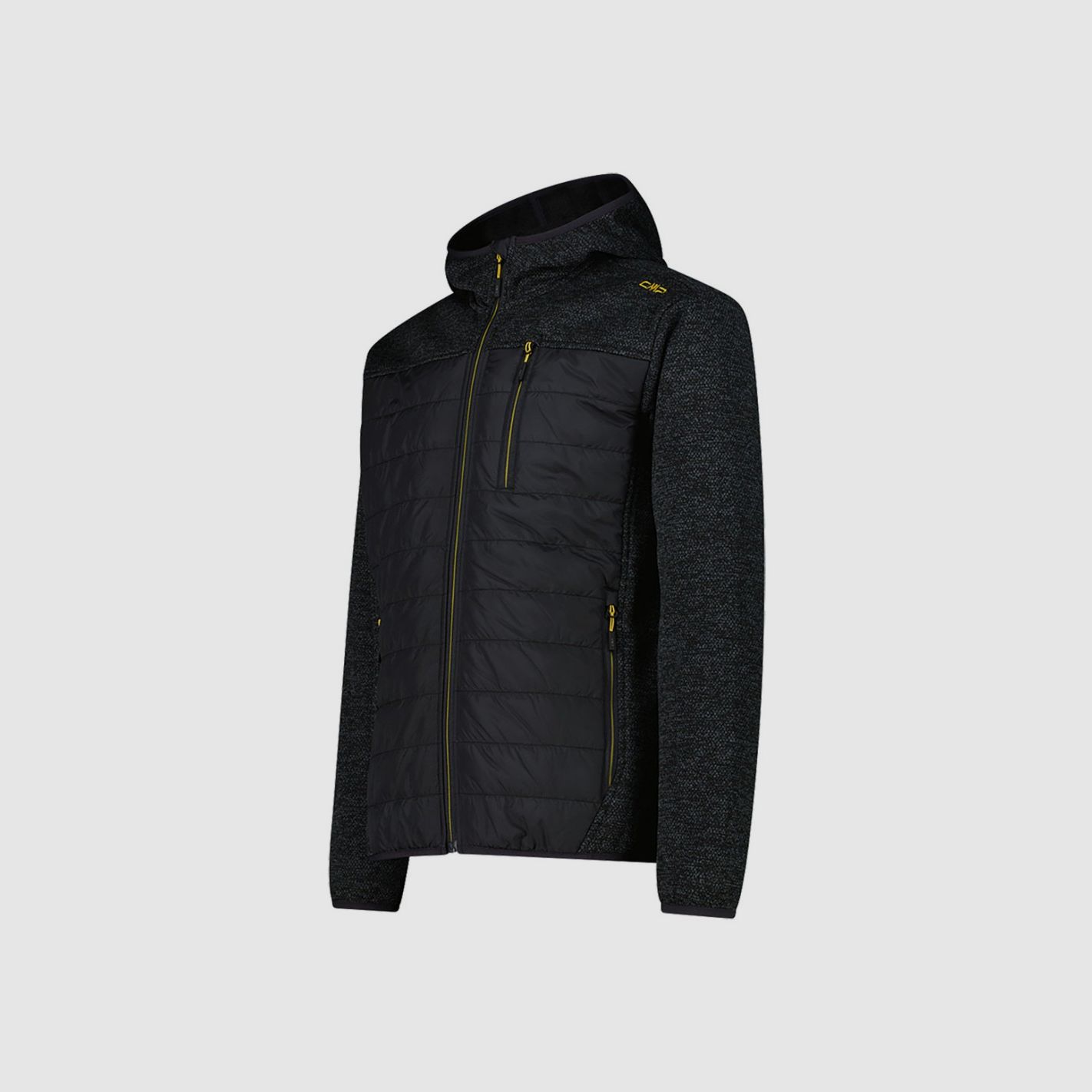 CMP Hybrid Fix Hood Winterjacke antrazit melange, Bild 3 von 4