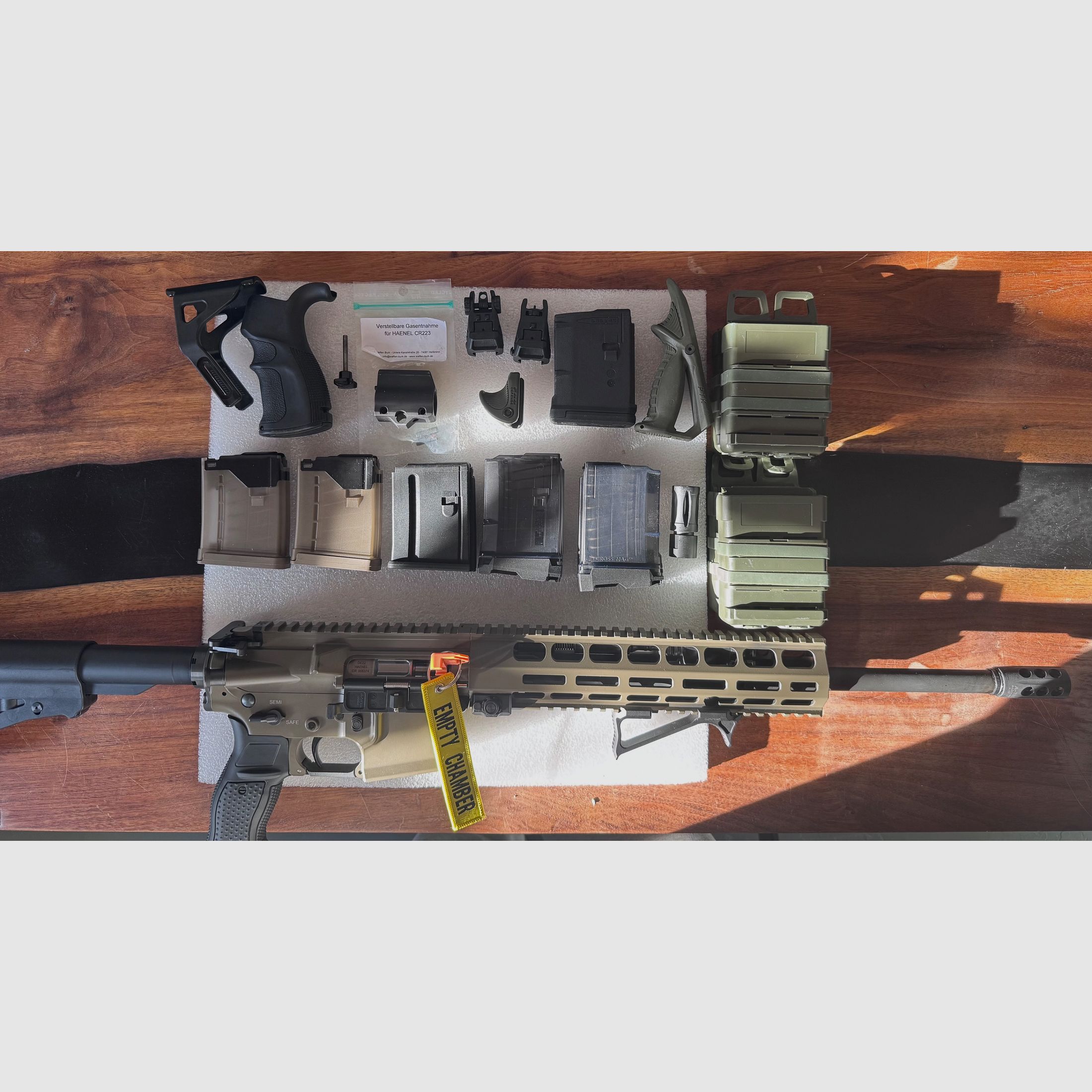 Haenel CR 223 16.5" – match trigger + magazine + adjustable gas port + ATec muzzle brake, image 1 of 18