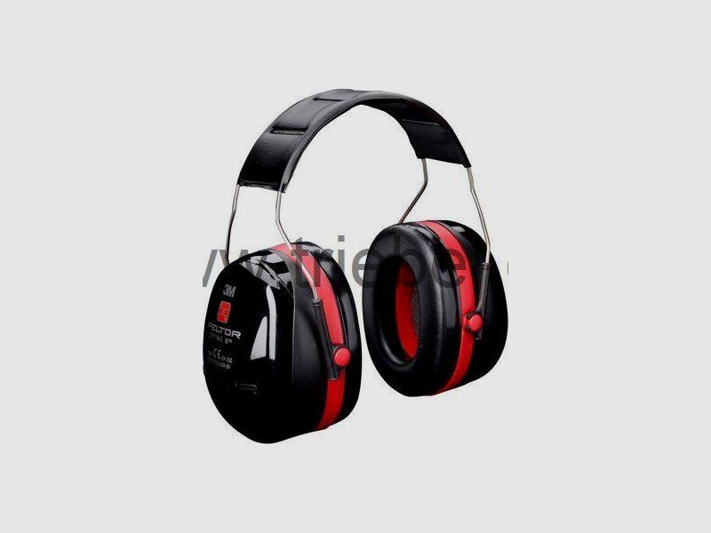 PELTOR Gehörschutz Optime III - schwarz/rot 35 dB - passiv f. Großkaliber
