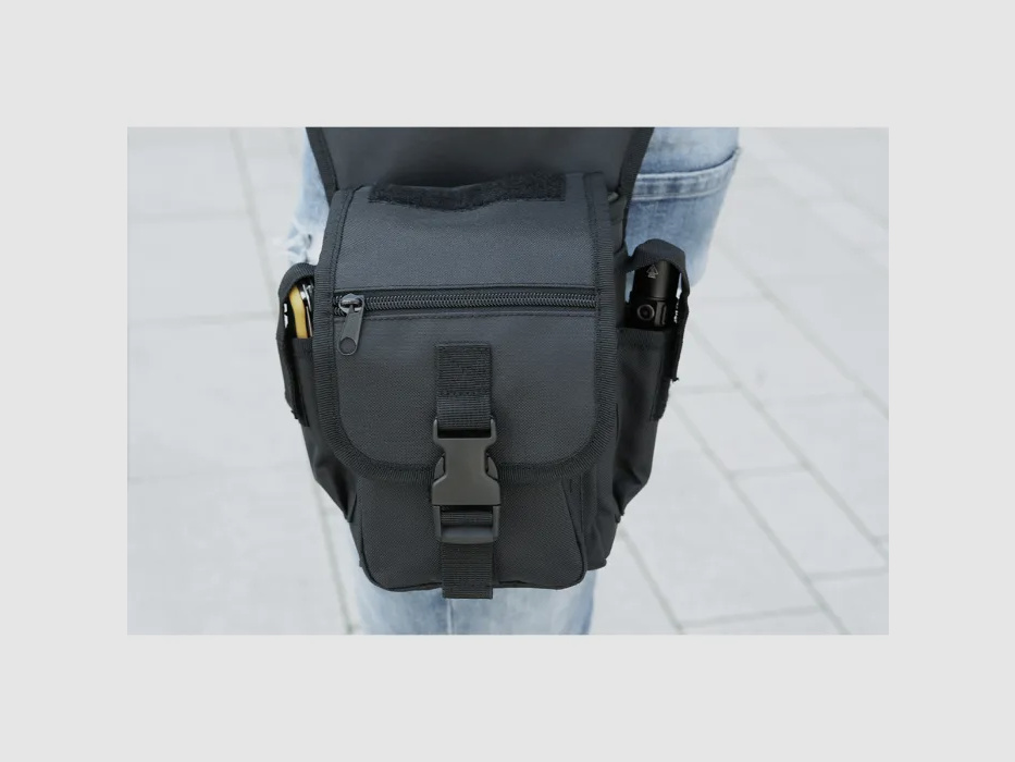 Hüfttasche mit Oberschenkel-Befestigung "Side Kick Bag" - Schwarz