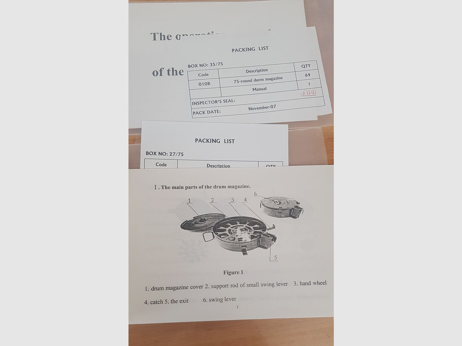 NVA GDR Russian GST Original manual AK47 for machine gun 75 round drum magazine Drum magazine WK2 Description operating instructions KK rifle see description. Price from