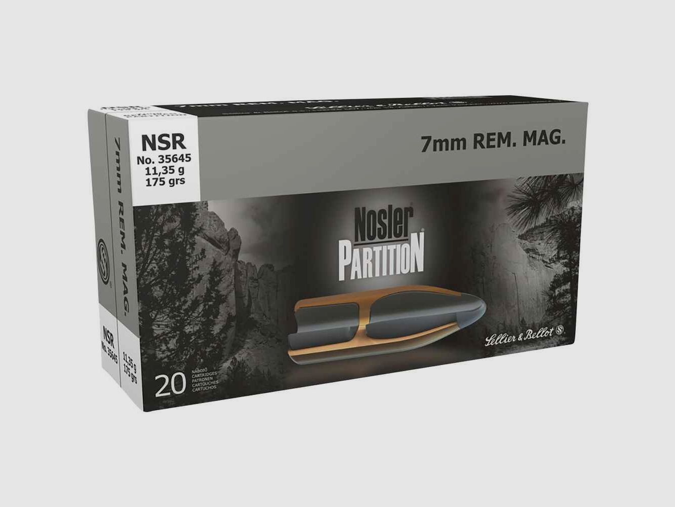 7 mm Rem. Mag. Nosler Partition 11,4g/175grs. Sellier & Bellot