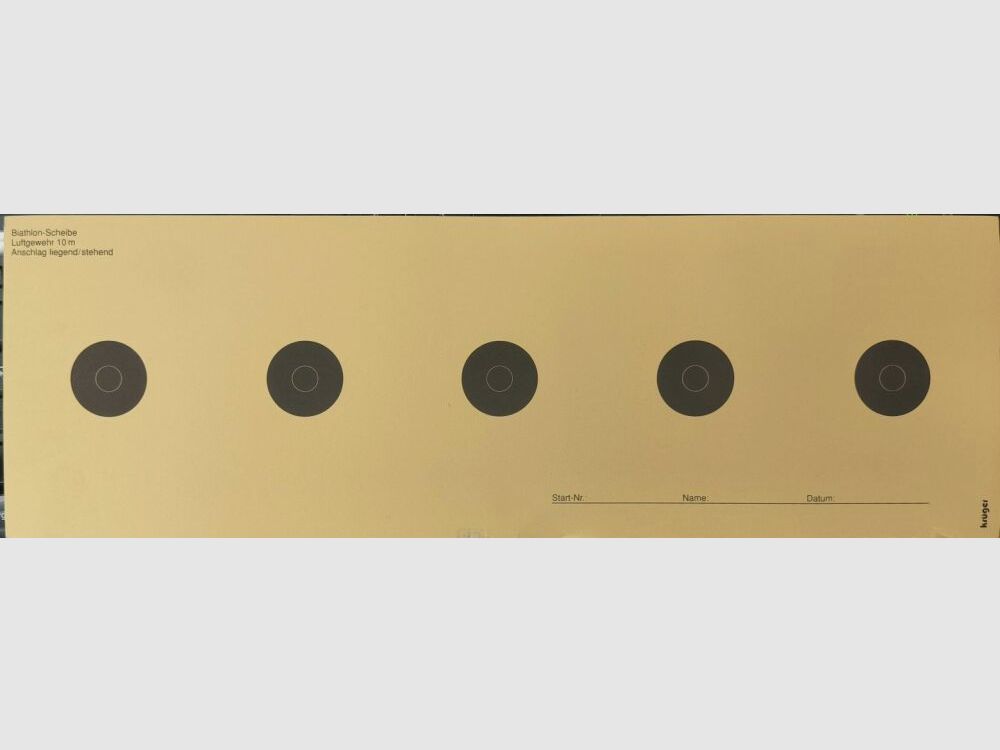 Krüger doelwit van Krüger, 10m LG, 250 stuks, wedstrijd