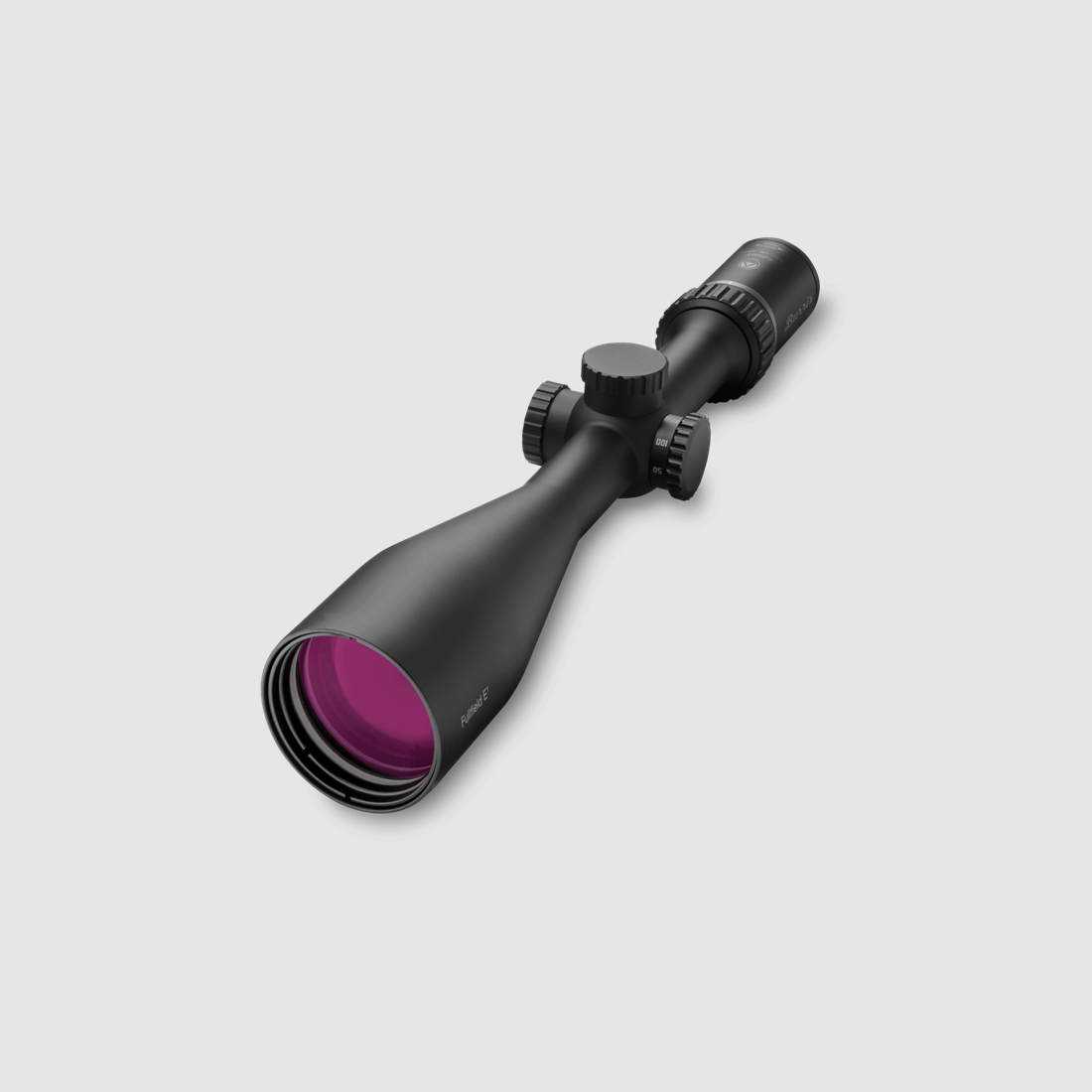Das Burris Fullfield E1 6.5-20×50 Plex E1 MV Jagdzielfernrohr hat ein elegantes Profil und verfügt über verbesserte Einstellknöpfe für Höhen- und Seitenverstellung. Möglichkeit, Flip-up-Schutzabdeckungen für die Linsen hinzuzufügen.