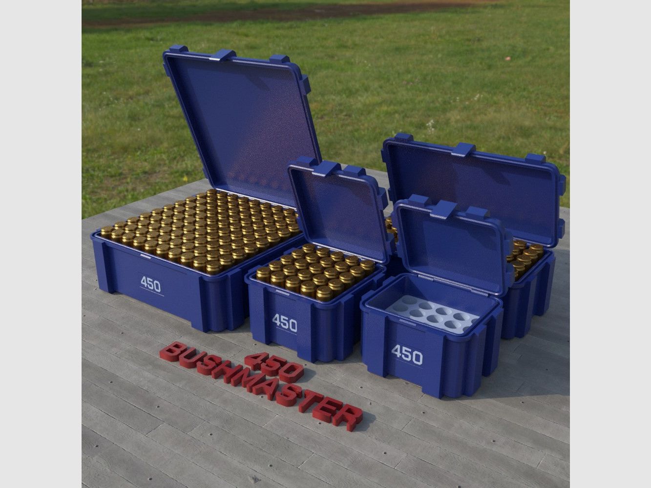 Filamelt scatola per munizioni / .450 Bushmaster / 'coperchio a ribalta' / scatola per cartucce, scatola per munizioni, immagine 3 di 7
