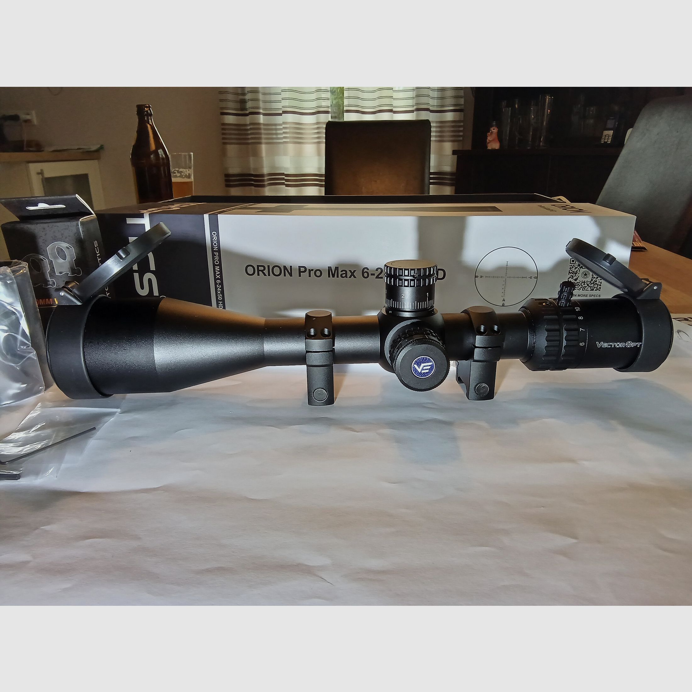 Vector Optics Orion Pro Max 6-24x50 HD riflescope, like new! Still 4.5 years warranty