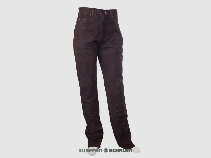 Wallaby leather trousers Hunter brown