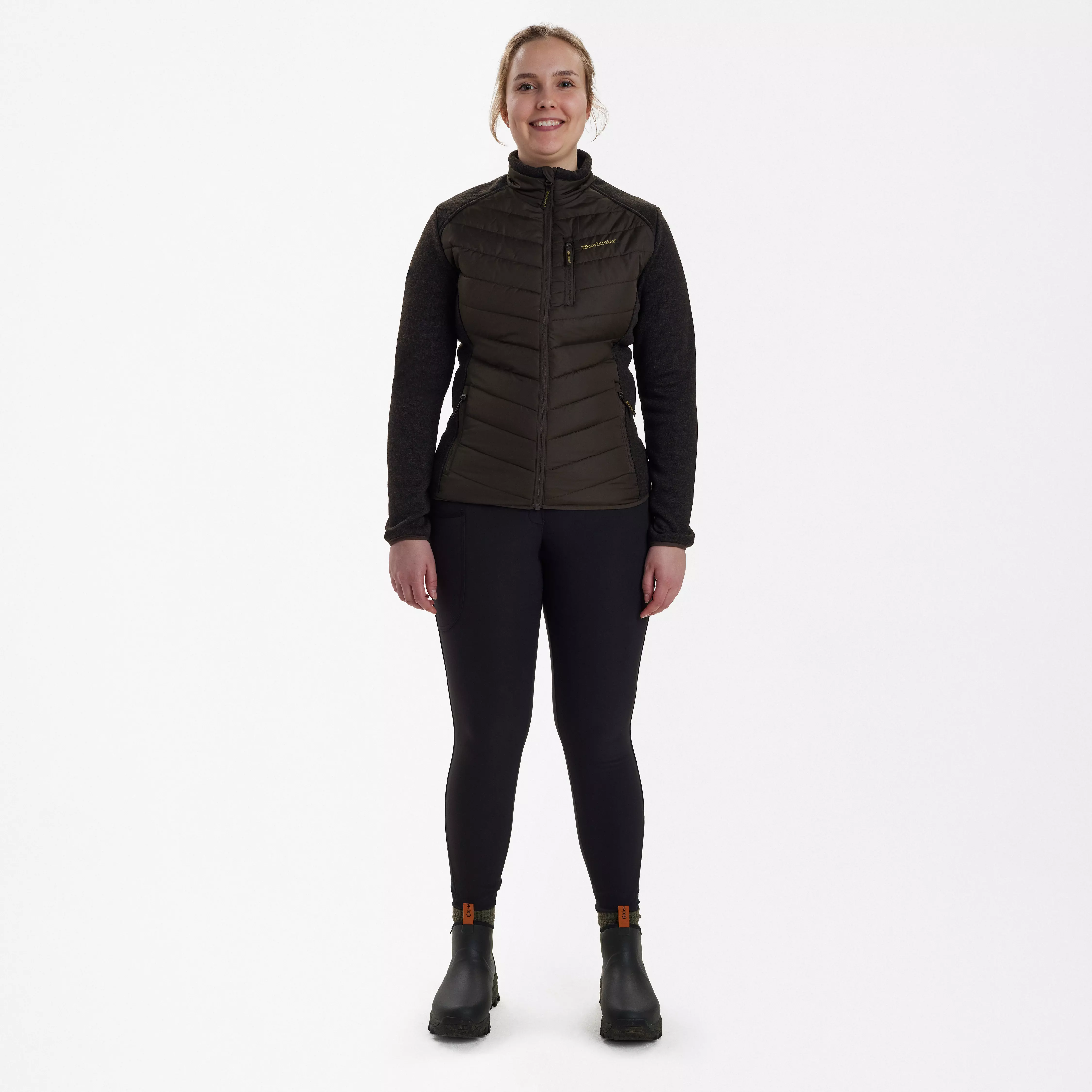 Lady Caroline gewatteerde jas - Brown Leaf, afbeelding 3 van 5