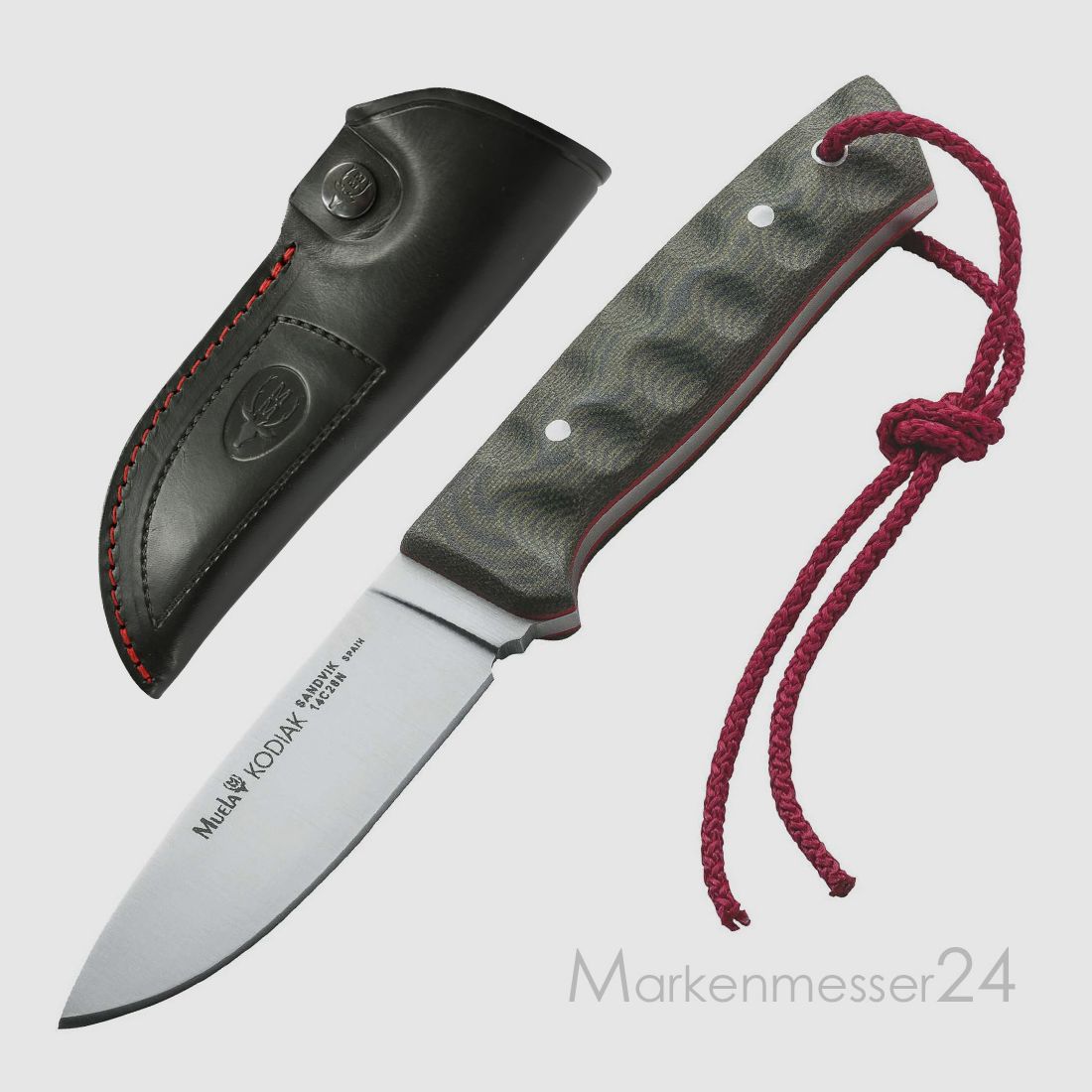 Muela Kodiak HH Handle Canvas Micarta Sandvic Steel 14C28N