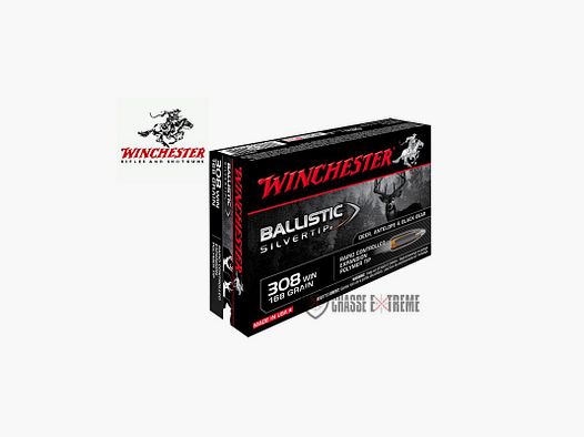 20 Munitions WINCHESTER cal 308 Win 168gr Ballistic Silvertip
