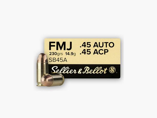 MUNITION SELLIER & BELLOT 45 ACP AUTO FMJ 230GR 14.9G