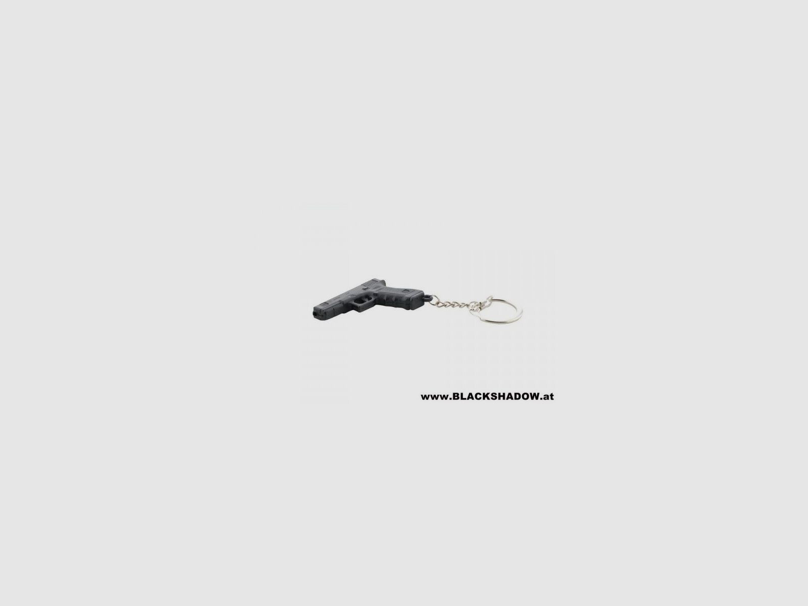 GLOCK® pistol keychain, plastic - black