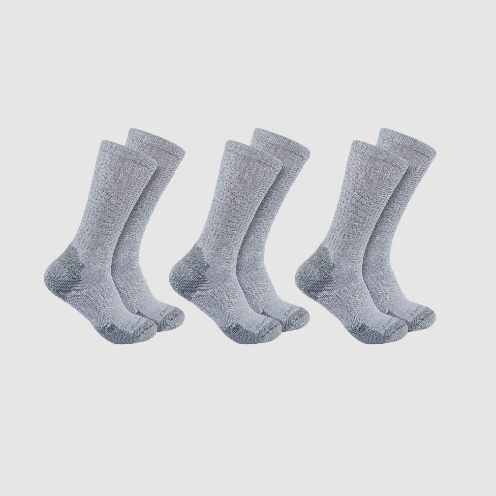 Carhartt Calze Crew 3-Pack Uomo Grigio M