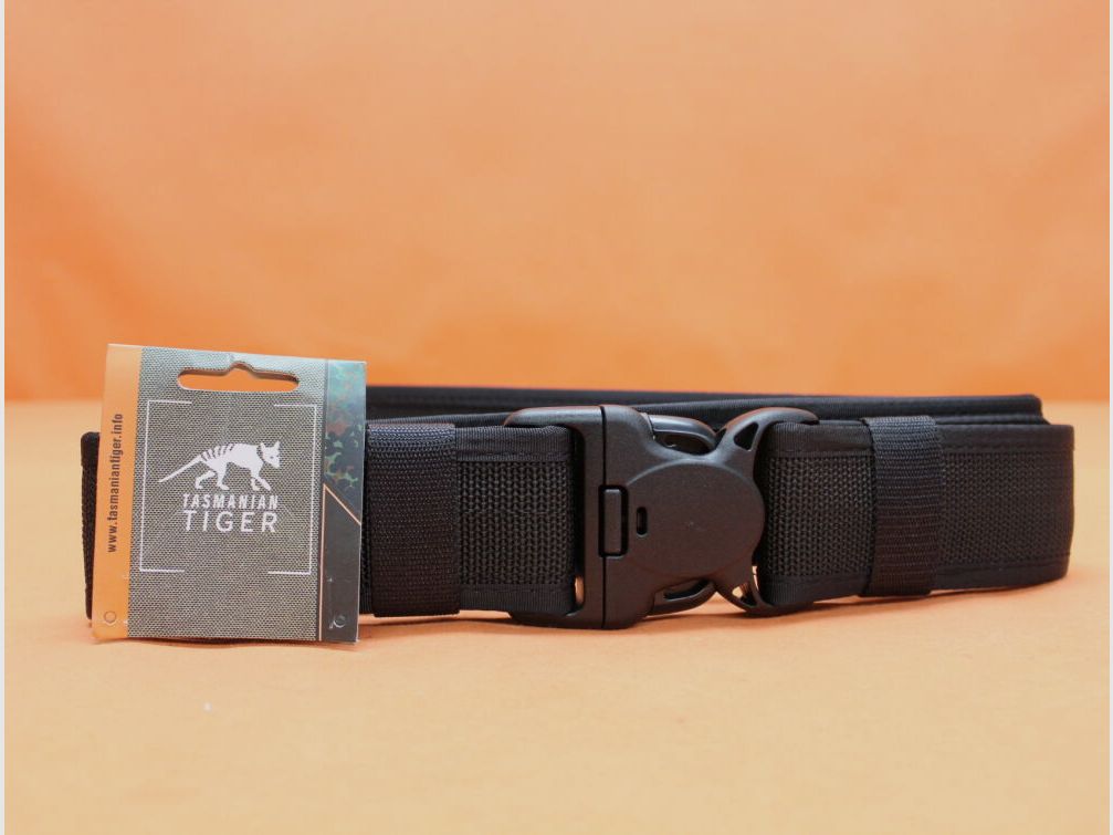 Tasmanian Tiger TT Equipment Belt outer 040 black (7746.040): 50mm buckle with hook-and-loop inner side size XXL