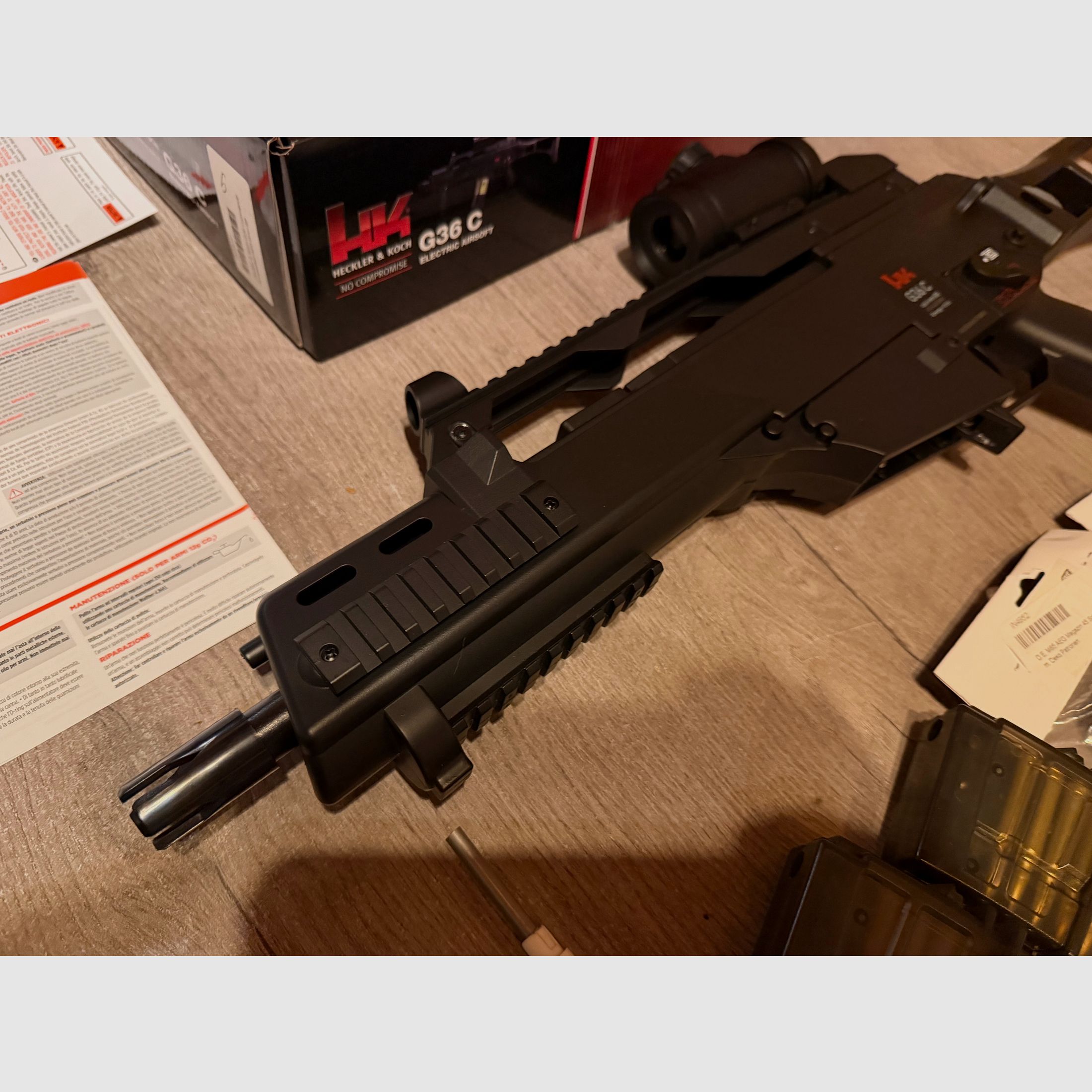 H&K G36C Softair 0,5J AEG + Zubehör